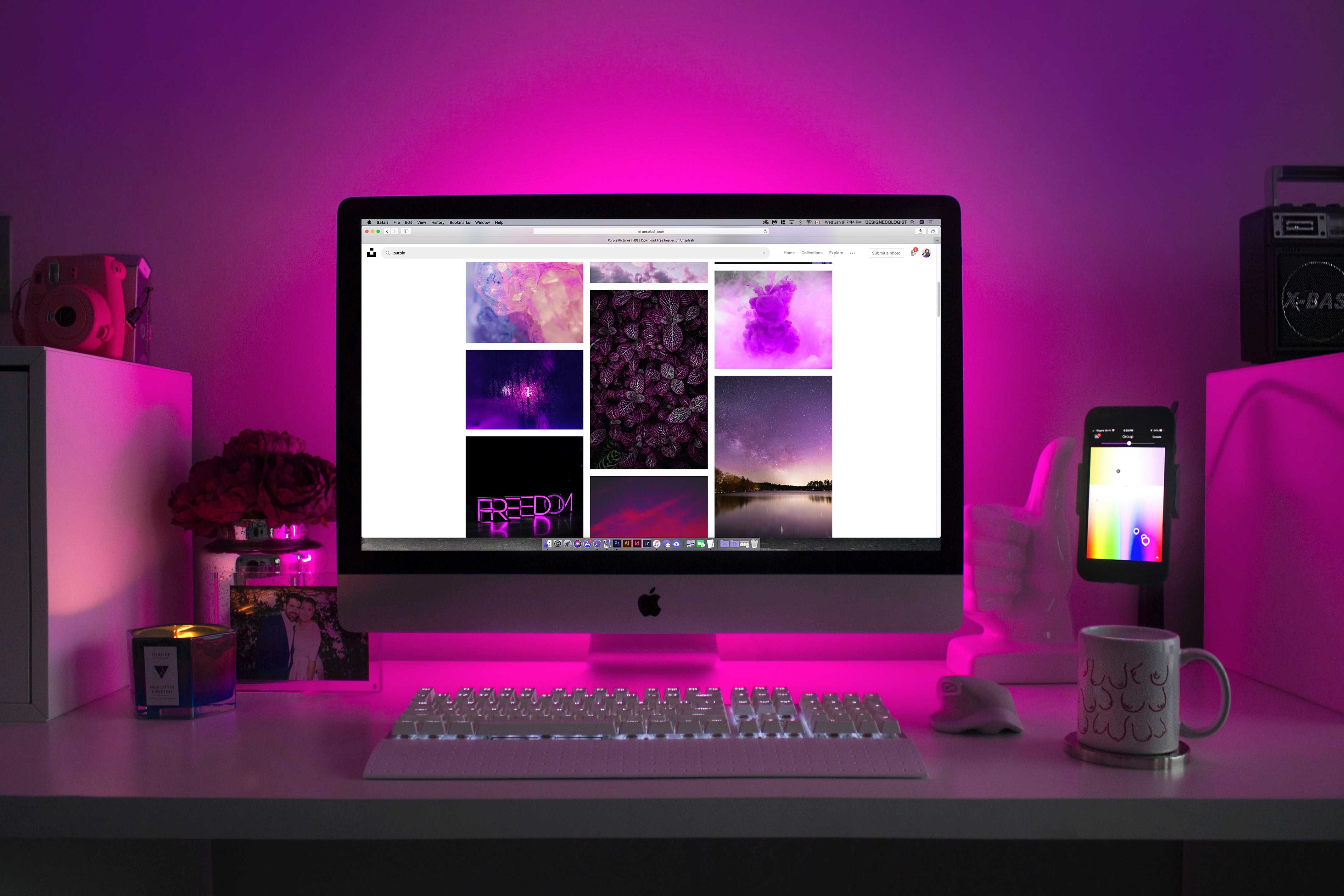 Photo of a computer sitting on a desk