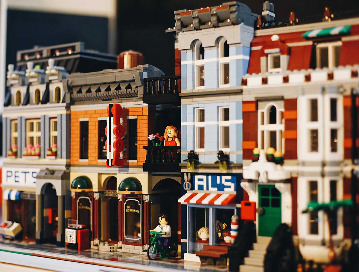 Photo of lego buildings